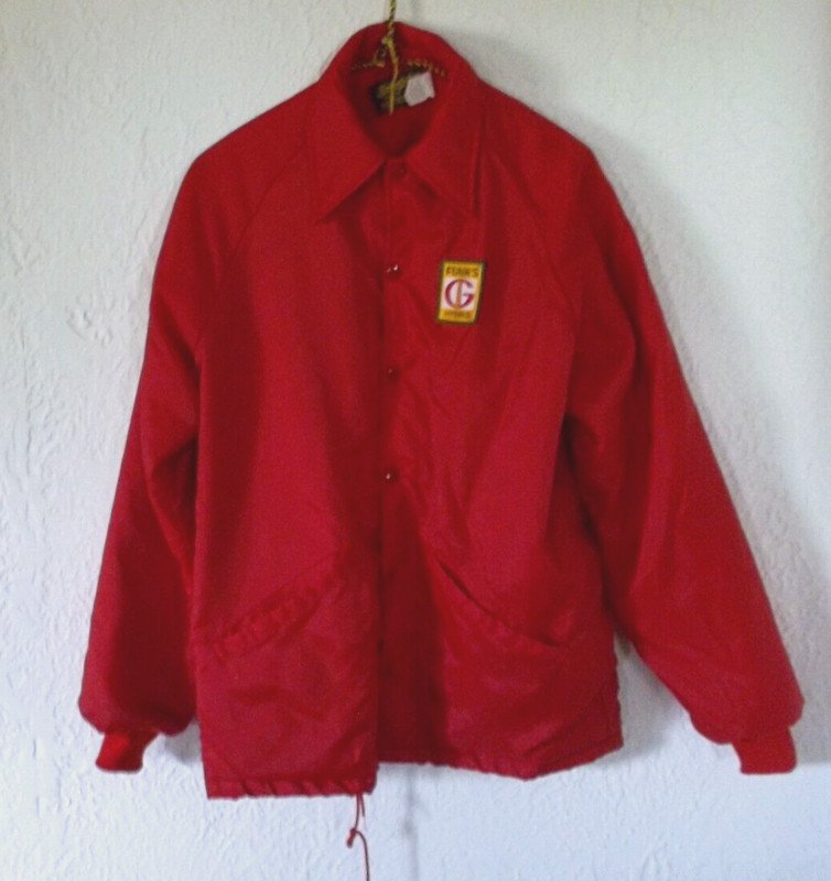 Vintage Red Swingster Funk’s G Hybrids Mens Small Fleece Lined Farmer Jacket