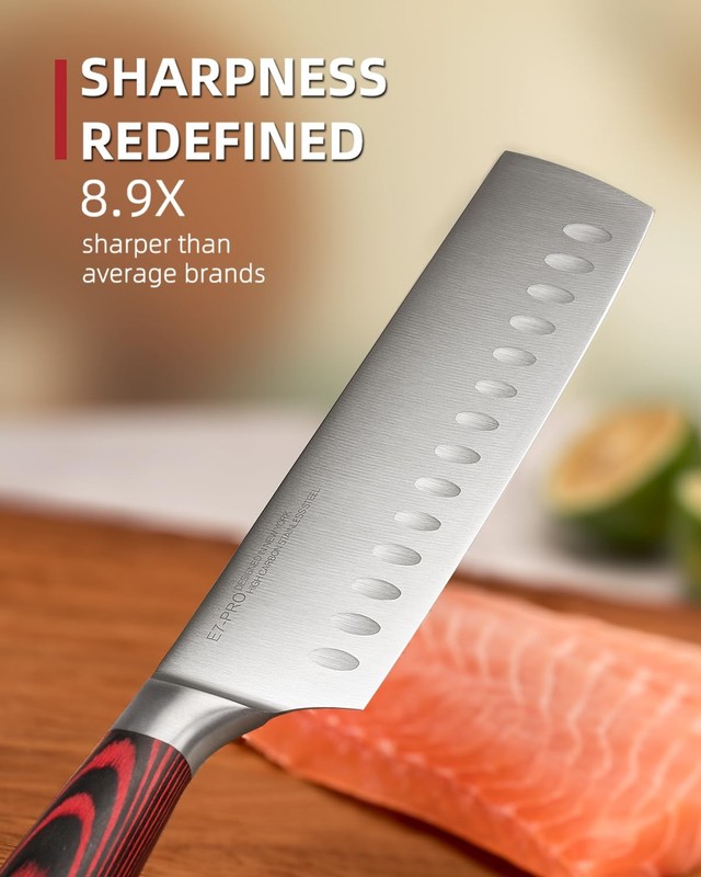Knifesaga 2026 Upgraded Nakiri Chef Knife Japanese Professional 7 Inch Sharp gallery