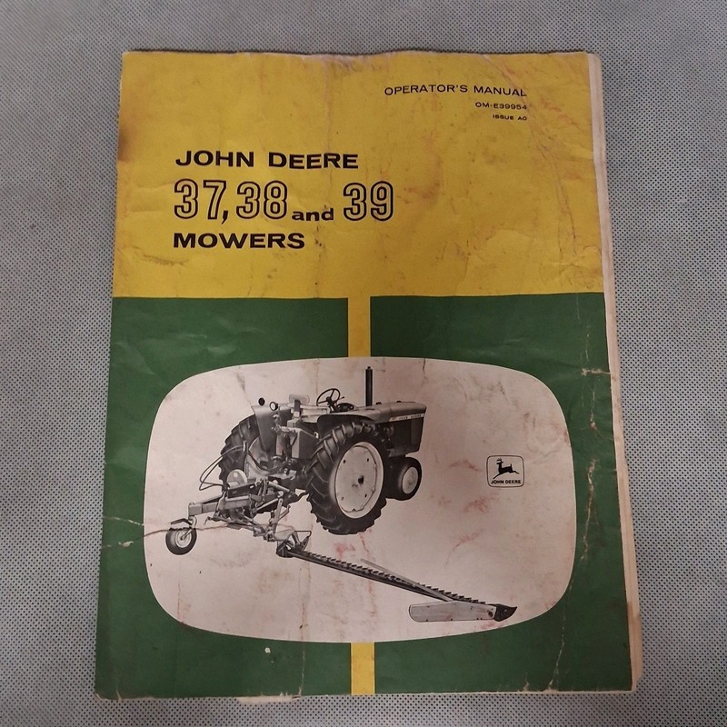 John Deere 37 38 39 Mowers Operator’s Manual OM-E39954 – Rough Condition
