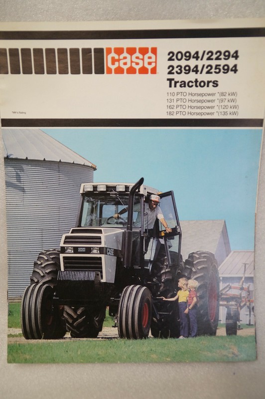 1983 JI Case 2094 2294 2394 2594 Tractor Sales Brochure – Mint