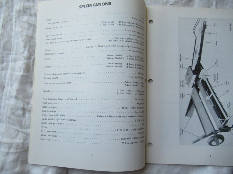 International 816 mower conditioner overhaul service manual gallery