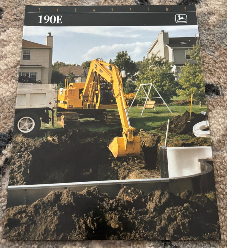 John Deere 190E Excavator For 1995 Brochure CWPA26
