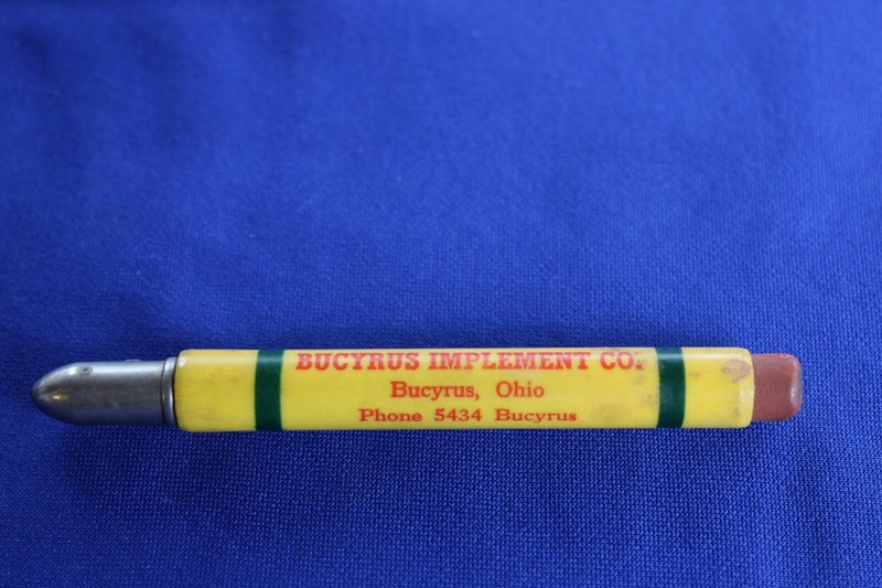 GREAT SHAPE~ 1950s era NEW IDEA FARM EQUIPMENT Old Bullet Pencil from BUCYRUS OH gallery
