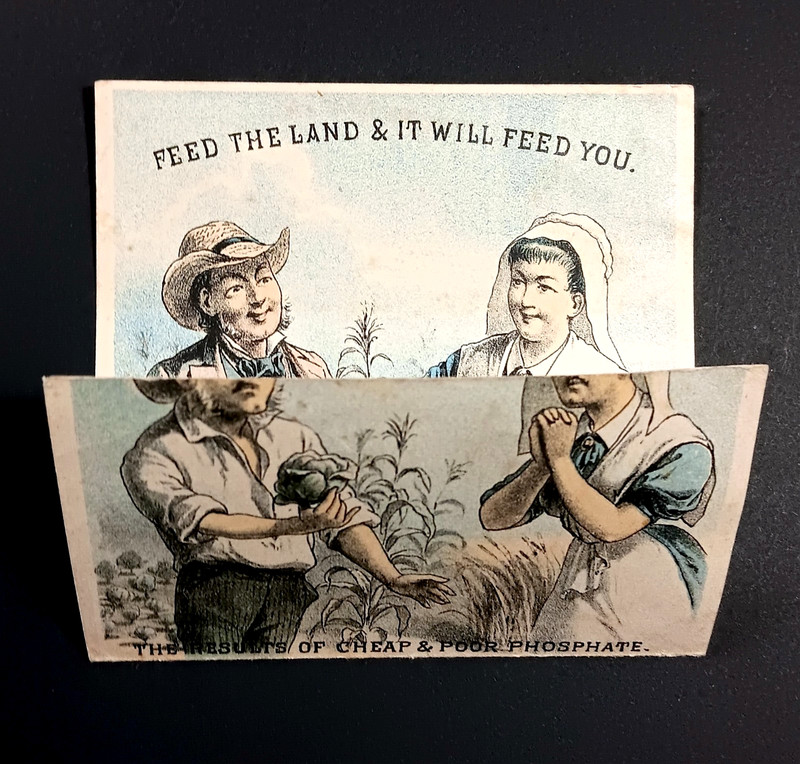 Fantasy Farm Buffalo Bone Fertilizer 1880 Calendar Victorian Trade Card SR.f.fBP gallery