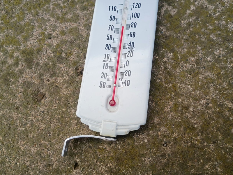Vtg Keller Impl Harvey North Dakota John Deere Buick Dealer Metal Thermometer gallery