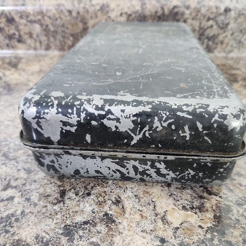 Vintage Metal Paper Safe Farmers Grain Company Akron Iowa Lock Box gallery