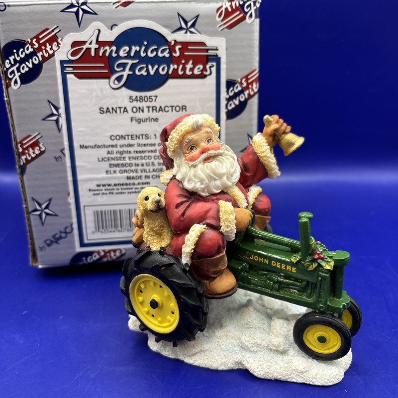 1999 Enesco America’s Favorites #548057 Santa on Tractor (John Deere) w/ Box