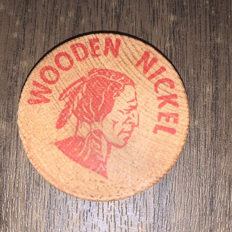 Vtg Super Crost Seed Corn - Funk - Wooden Nickel gallery