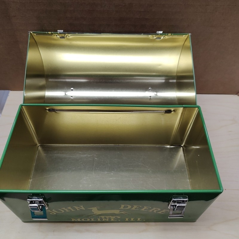 John Deere Moline Mini Lunchbox Empty Candy Tin GUC gallery