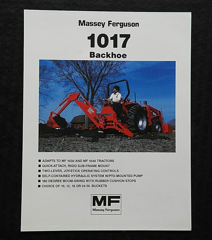 1986 MASSEY-FERGUSON “MF # 1017 BACKHOE” SPECIFICATIONS BROCHURE NICE