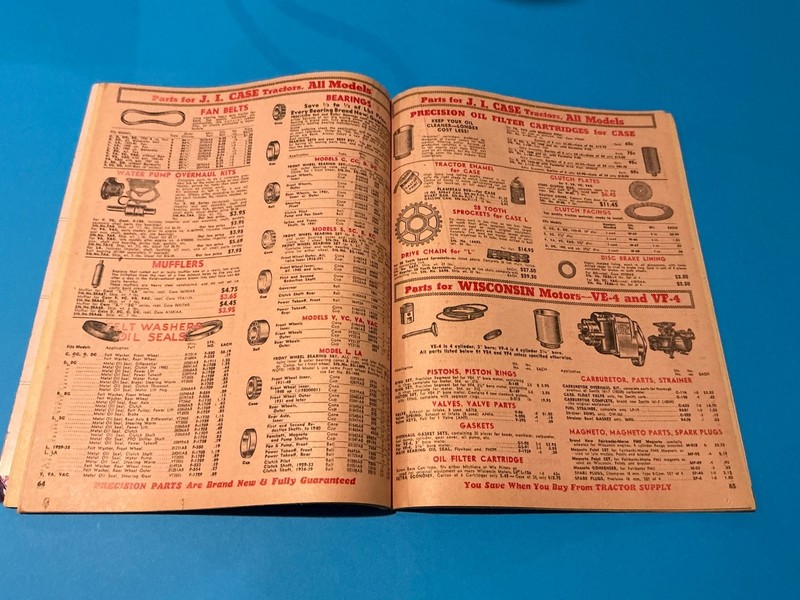 Vintage 1953 Tractor Supply Company Blue Book, Tractor Parts. PR11 gallery