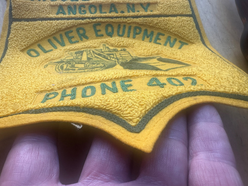 Vintage Rare OLIVER Equipment 10" X 10" Coat Patch c1940s OC-3 Bulldozer MINT gallery