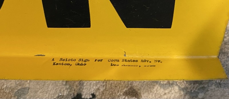 NOS Farming Morton Yellow Seeds Sign gallery