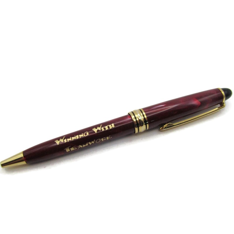 Vintage Agland Inc Advertising Pen Agrochemicals Maroon Red Gold Tone Ballpoint gallery