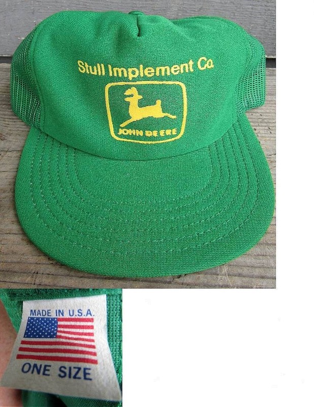 VINTAGE JOHN DEERE STULL IMPLEMENT Co. MESH SNAPBACK TRUCKERS HAT – made in usa