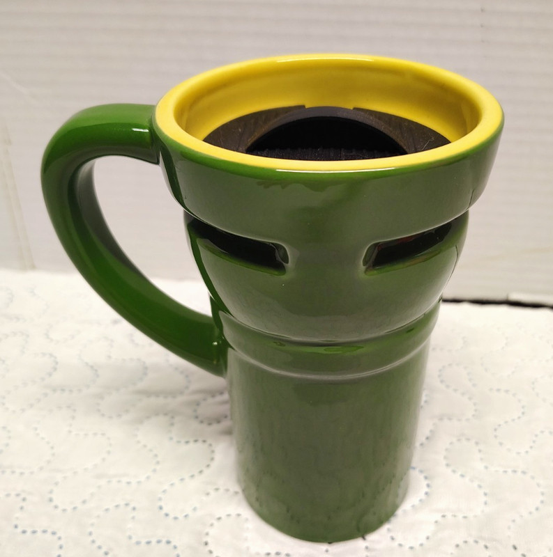 John Deere Licensed Green Travel Mug Coffee Cup w/Lid Stoneware Ceramic Encore gallery