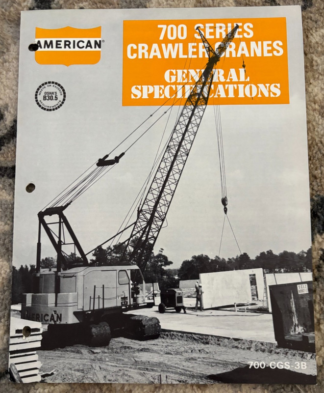 American 700 Series Crawler Cranes Brochure AMIL25