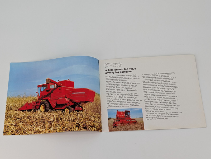 Original MF Masssey Ferguson MF 510 Combine Brochure gallery