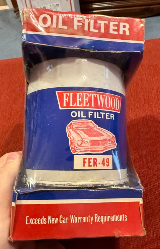 Vintage FLEETWOOD Lube Oil Filter FER-49 1970’s CAMARO New Old Stock