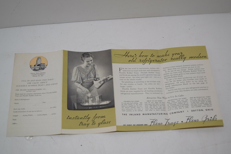 Vintage 1933 Chicago Worlds Fair Sales Brochure – Inland Mfg. Co.-Ice Cube Trays