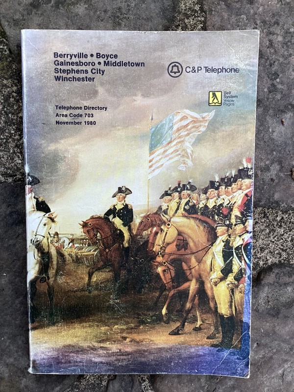 Original 1980 Winchester, Berryville, Boyce, Stephens City Virginia Phone Book