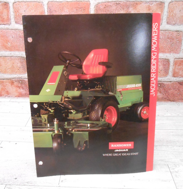 Ransomes Jaguar 4000 Riding Mower Sales Dealer Information Brochure VTG 1990
