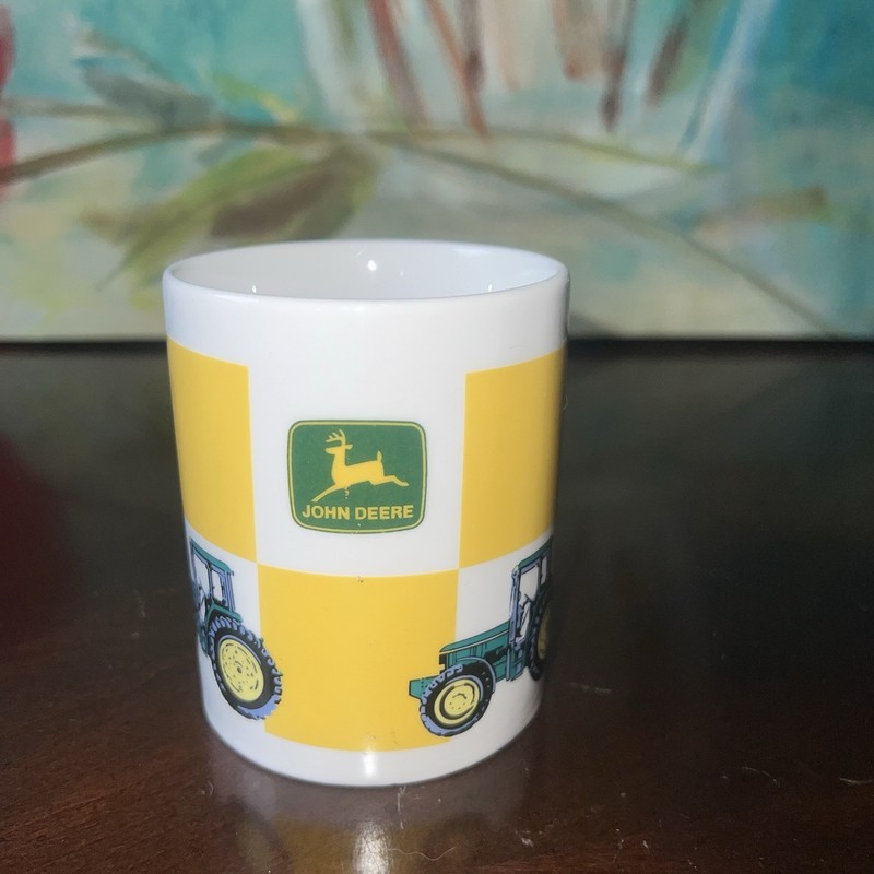 Licensed John Deere Coffee Mug Cup Green Yellow Checkered & Tractor Gibsons gallery