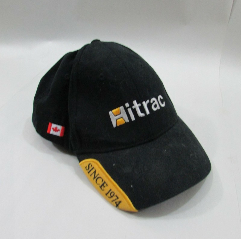 Hitrac Canada Case Construction 100% Black Cotton Ball Cap Trucker Hat FREE S/H