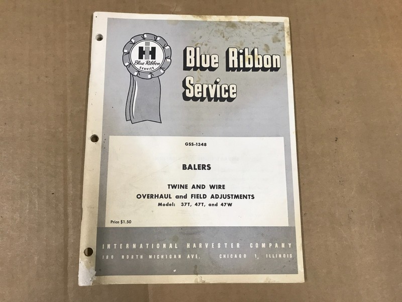 Vintage International Blue Ribbon Service Form GSS-1348 – Balers