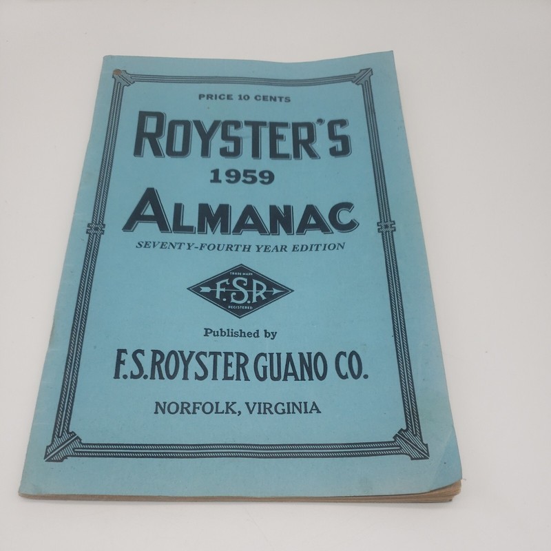 Vintage 1959 F.S.Royster Guano Farmer’s Pocket Almanac Notebook