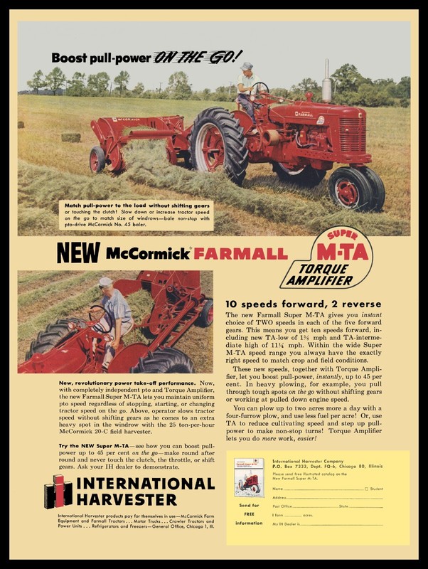 1954 Farmall Model Super M-TA Tractor NEW METAL SIGN: 9×12″ & Ships Free