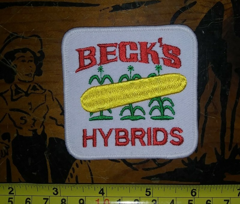 BECK’S HYBRIDS Corn Farm Trucker Farming Hat GOOD OL’ BOY SEW ON PATCH