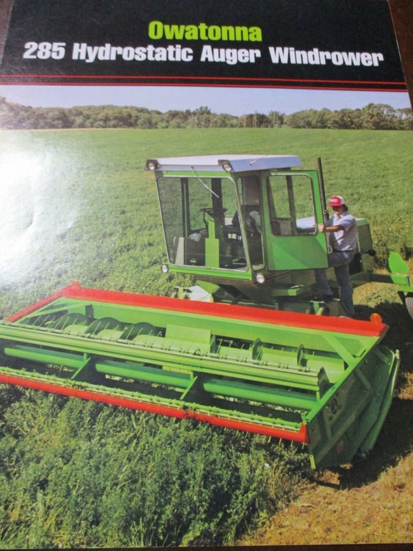 Owatonna 285 Hydrostatic Auger Windrower Sales Brochure 1978