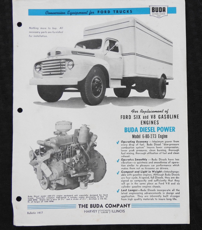 1945 Converting Ford Tractors & Trucks to Buda Lanova Diesel Engines VERY RARE gallery
