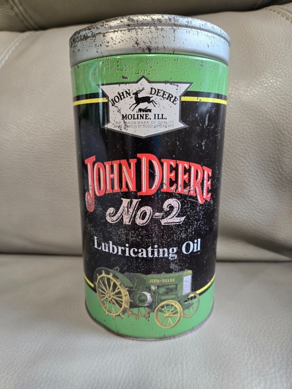 John Deere Coin Bank Heavy Duty Diesel Engine No-2 Oil Can Tractor Tin