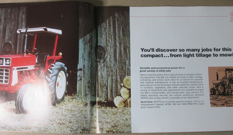 Vintage international harvester tractors brochure 23 to 69 hp 140 284 364 464 86 gallery