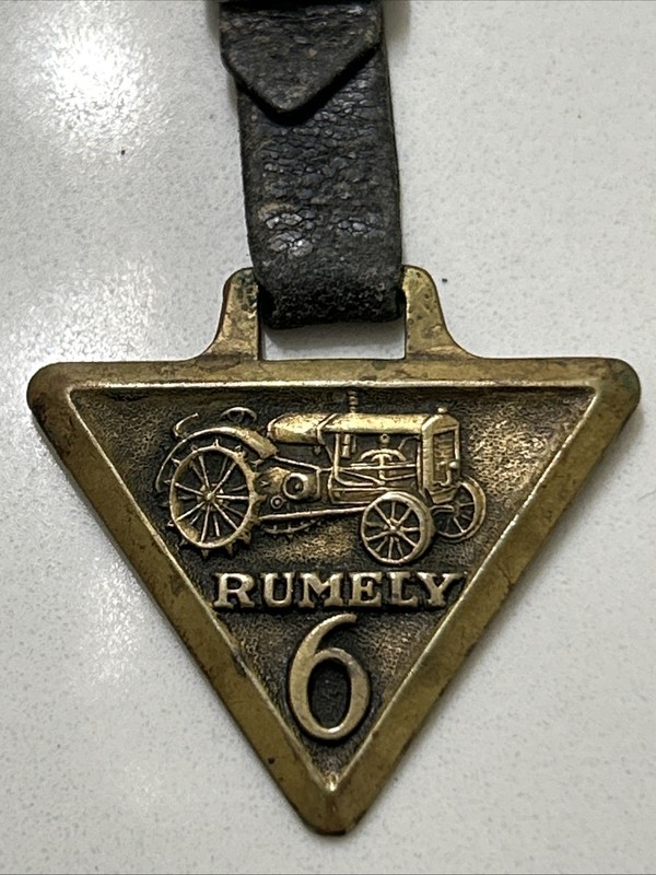 1920s Advance-Rumely 6 Tractor Advertising Antique Pocket Watch Fob LaPorte IN