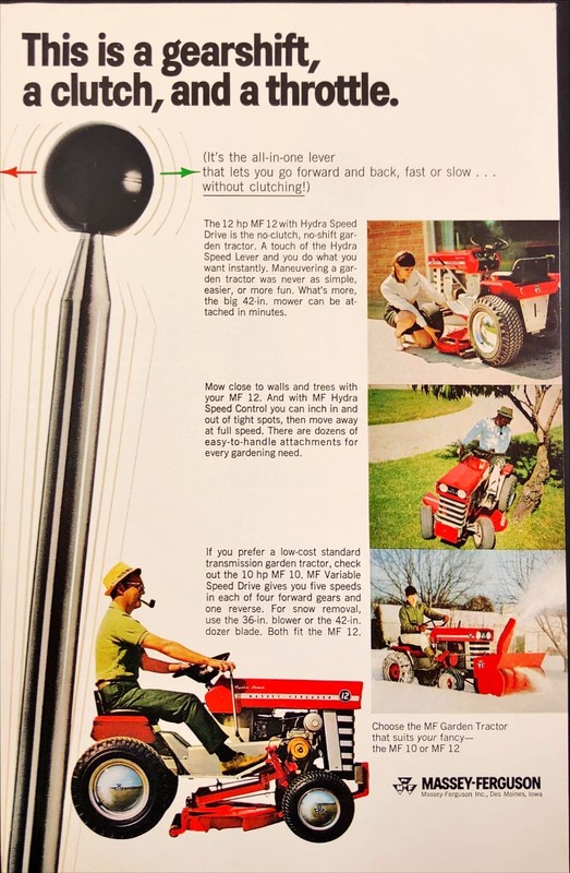 Massey-Ferguson Garden Tractor Des Moines Iowa Vintage Print Ad 1968