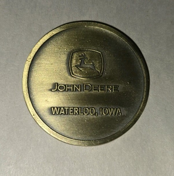 2012 John Deere 175th Anniversary Belt Buckle 2 Tokens Waterloo Iowa gallery