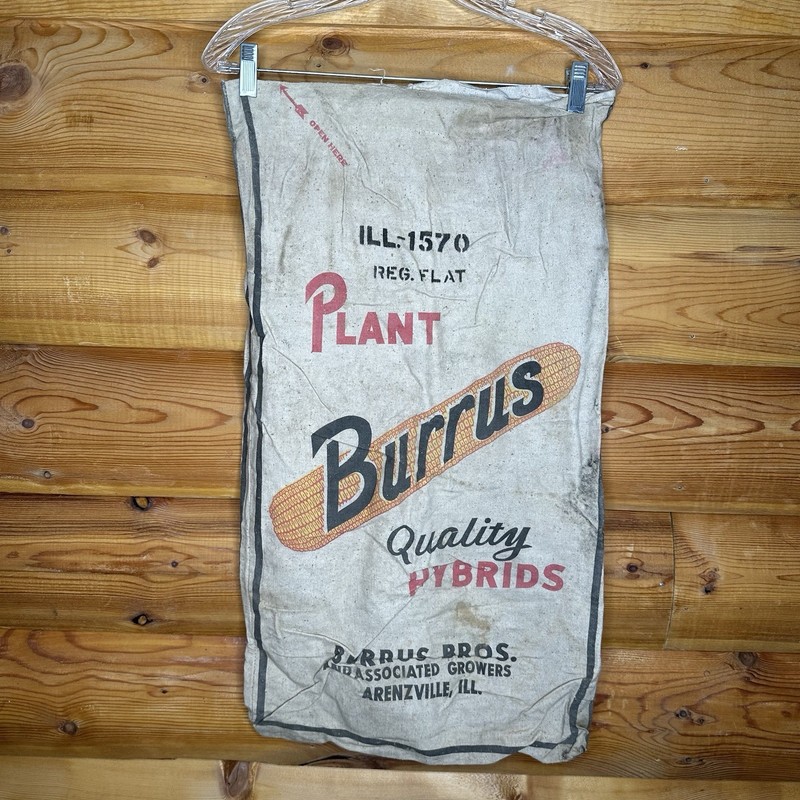 VTG BURRUS QUALITY HYBRIDS SEED CORN SACK ARENZVILLE, ILL