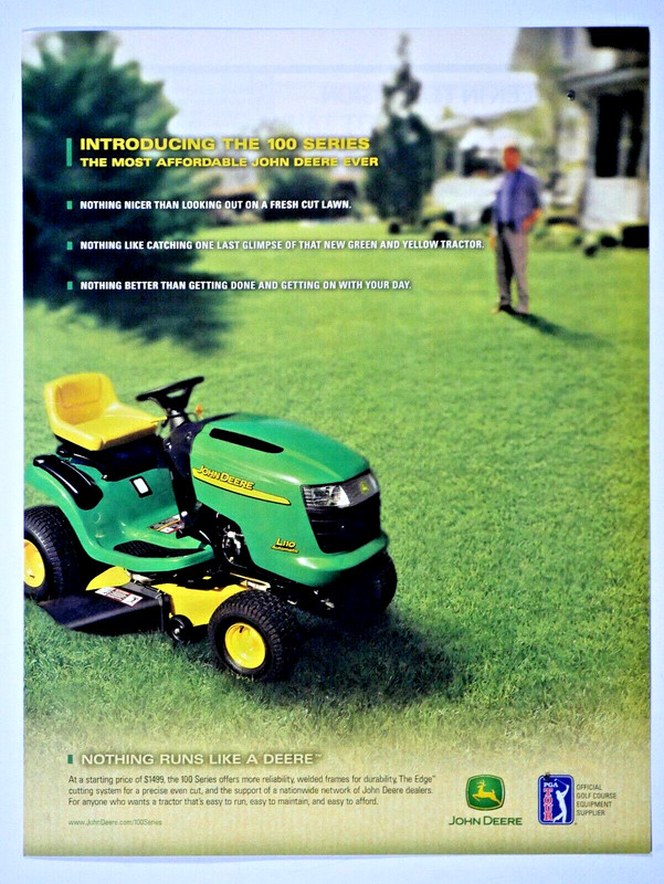 2003 John Deere L110 Automatic Vintage Original Print Ad 8 x 10″