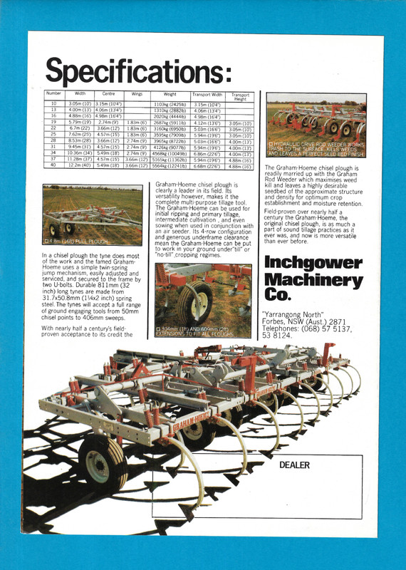 GRAHAM HOEME CHISEL PLOUGHS 4 PAGE BROCHURE gallery