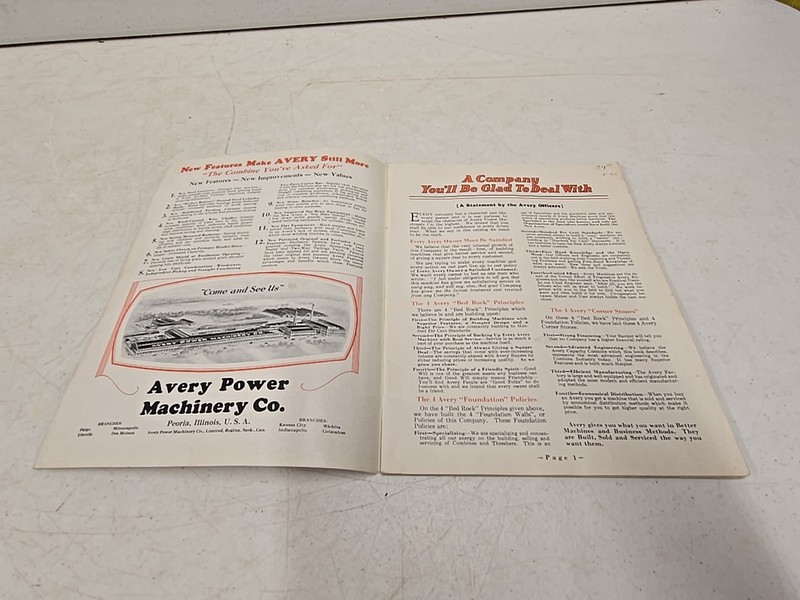 Vintage Avery Power Machinery Co Peoria IL Advertising Combine Catalog Brochure gallery