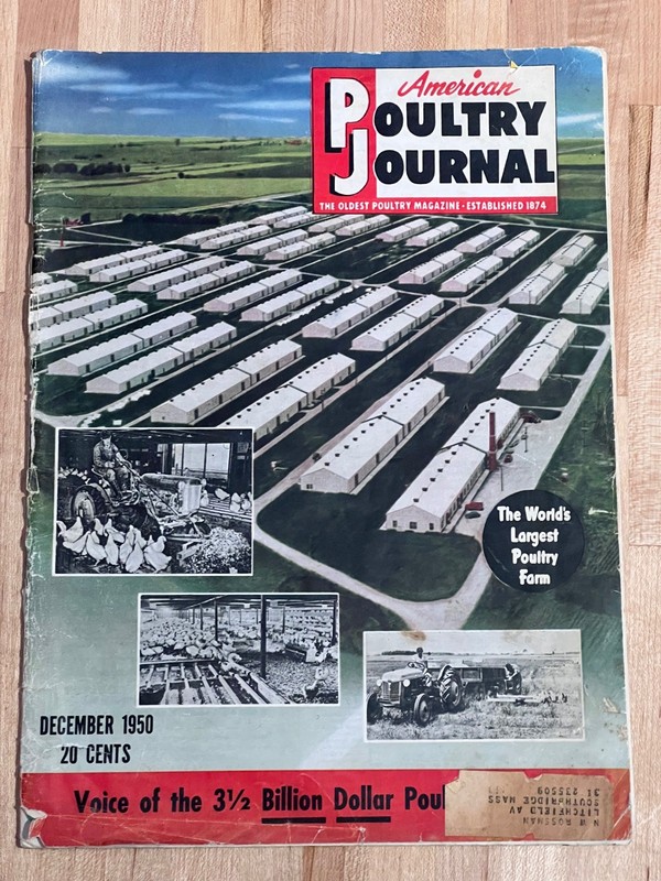 Vintage Original DECEMBER 1950 American Poultry Journal World’s Largest Farm
