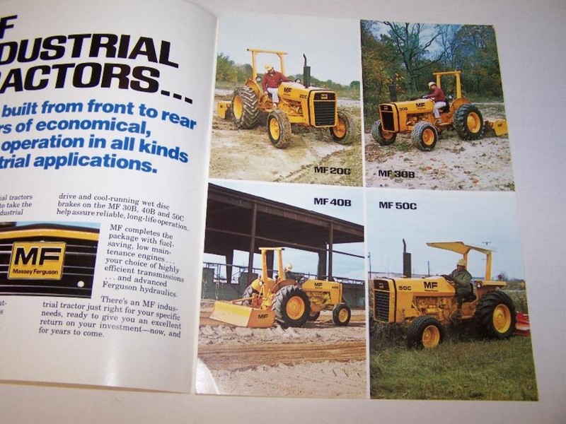 NOS Massey Ferguson MF 20C 30B 40B 50C Industrial Tractor Sales Brochure Catalog gallery