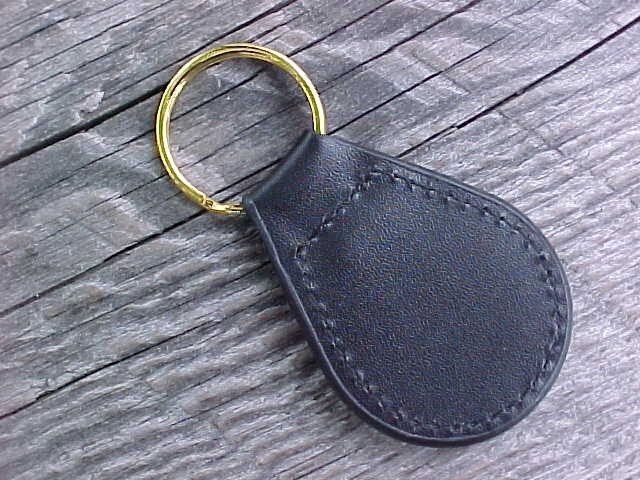 CAT POWER Caterpillar Equipment Leather Key Fob Antique Gold Medallion Unique! gallery