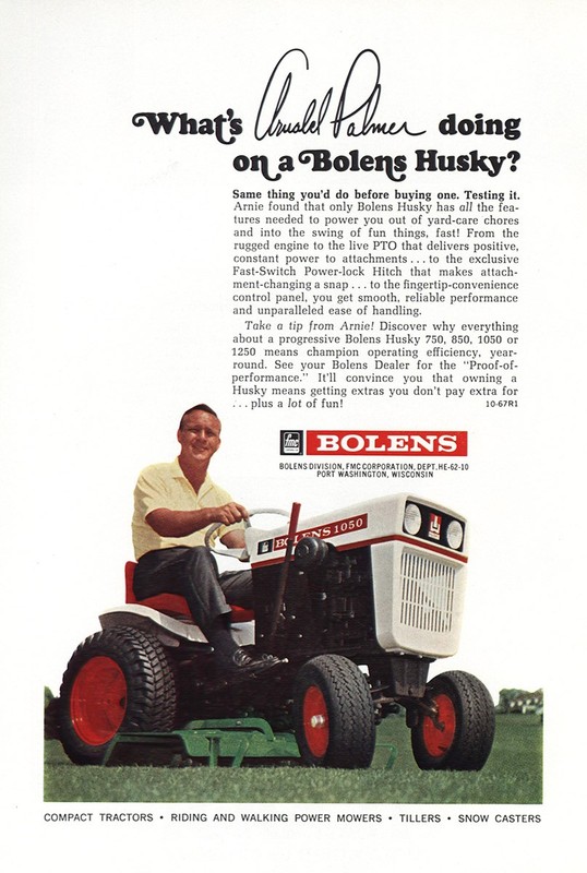 1967 Bolens Husky: Arnold Palmer Vintage Print Ad