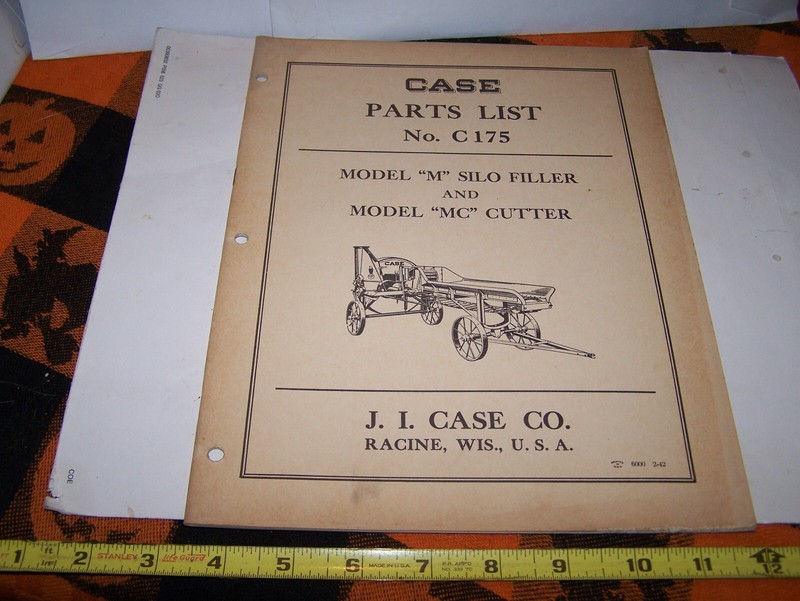 JI CASE Model M MC SILO FILLER CUTTER Parts Book Hit Miss Engine Steam Tractor