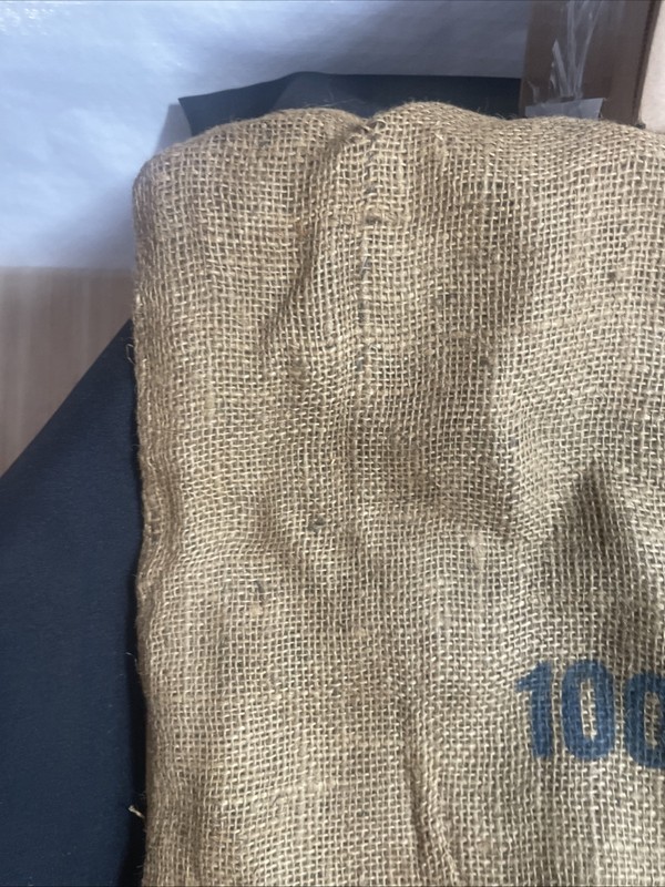 Vintage Maine Lovely Farms Burlap Potato Sack 100lb ~ 21” x 36” Americana gallery