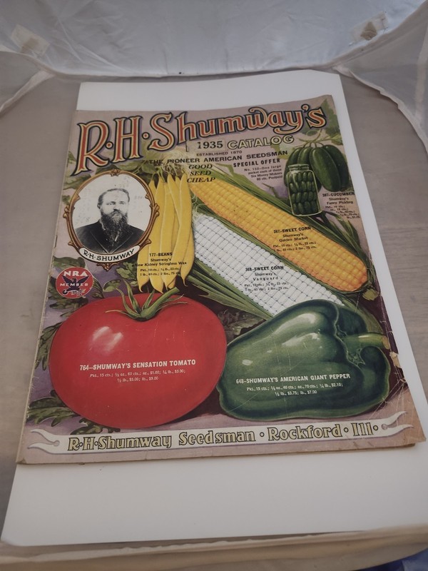 Graphic! Original 1935 R.H Shumway Seed Catalog W/ Original Order Form Rockford